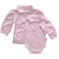 Preview: Langarmbody/Shirt - vichy Rosa